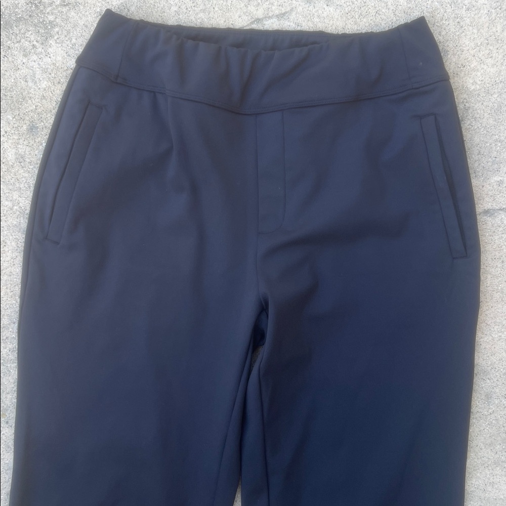 HALARA Flex Day Stretch Mid Rise Side Zipper Black Work Trouser Pant Women's M - Picture 3 of 9